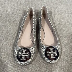 Tory Burch Reva Snakeskin Python Embossed Flats | Size 5 | Ballet Flats‎